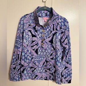 Lilly Pulitzer UPF 50+ Captain Popover Lilac Verbena Pop Up Coco Safari Size XS